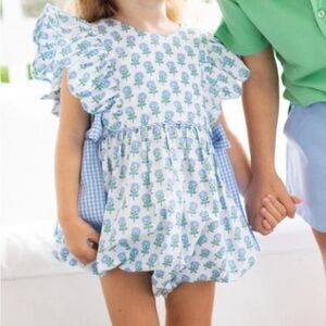 Shrimp & Grits Blue Blooms Bubble - 3T